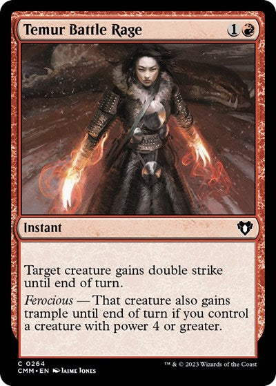 2023 Magic: The Gathering: Commander Masters (CMM) - Temur Battle Rage (#264, Common) (, Near Mint)