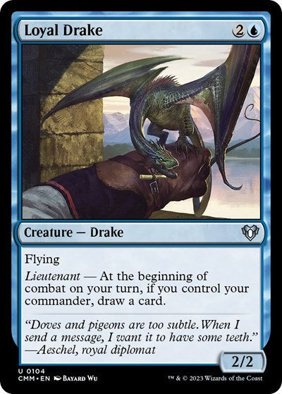 2023 Magic: The Gathering: Commander Masters (CMM) - Loyal Drake (#104, Uncommon) (, Near Mint)