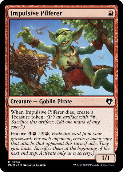 2023 Magic: The Gathering: Commander Masters (CMM) - Impulsive Pilferer (#234, Common) (, Near Mint)