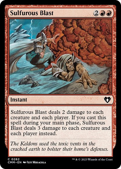 2023 Magic: The Gathering: Commander Masters (CMM) - Sulfurous Blast (#262, Common) (, Near Mint)