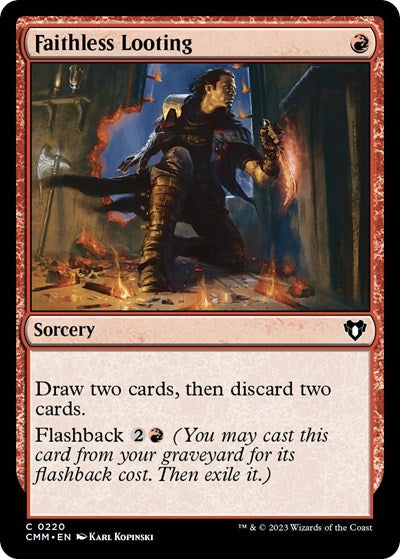 2023 Magic: The Gathering: Commander Masters (CMM) - Faithless Looting (#220, Common) (, Near Mint)