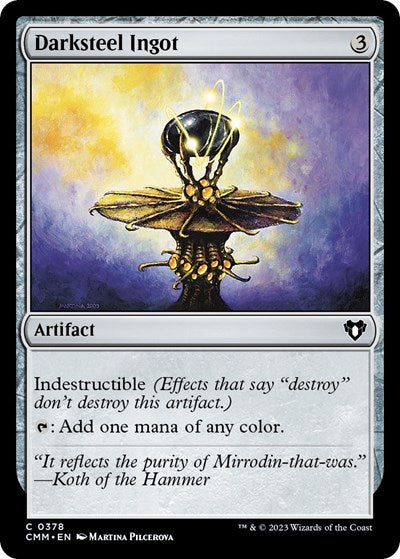 2023 Magic: The Gathering: Commander Masters (CMM) - Darksteel Ingot (#378, Common) (, Near Mint)