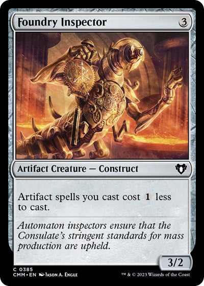 2023 Magic: The Gathering: Commander Masters (CMM) - Foundry Inspector (#385, Common) (, Near Mint)