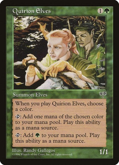 1996 Magic: The Gathering: Mirage (MIR) - Quirion Elves (#234, Common) (, Moderately Played)
