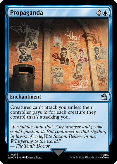 2023 Magic: The Gathering: Universes Beyond: Doctor Who (WHO) - Propaganda (#219, Uncommon) (, Lightly Played)