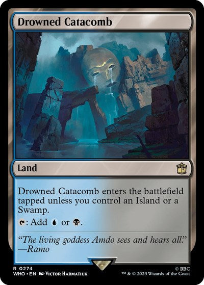 2023 Magic: The Gathering: Universes Beyond: Doctor Who (WHO) - Drowned Catacomb (#274, Rare) (, Lightly Played)