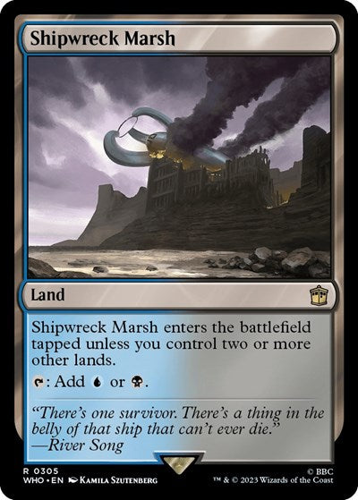 2023 Magic: The Gathering: Universes Beyond: Doctor Who (WHO) - Shipwreck Marsh (#305, Rare) (, Lightly Played)
