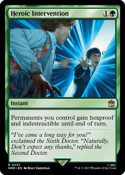 2023 Magic: The Gathering: Universes Beyond: Doctor Who (WHO) - Heroic Intervention (#233, Rare) (, Near Mint)