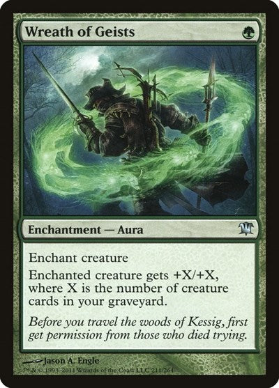 2011 Magic: The Gathering: Innistrad (ISD) - Wreath of Geists (#211, Uncommon) (, Moderately Played)