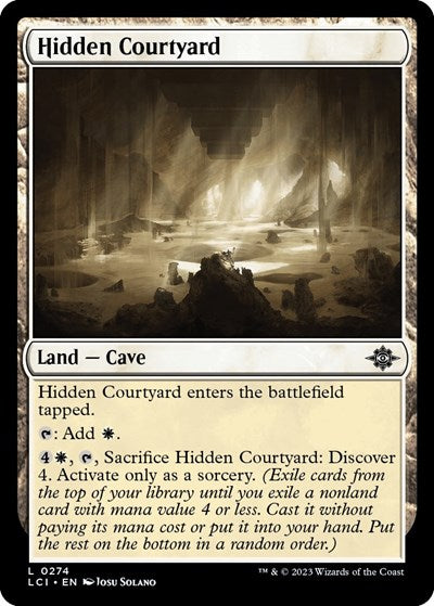 2023 Magic: The Gathering: The Lost Caverns of Ixalan (LCI) - Hidden Courtyard (#274, Land) (, Moderately Played)