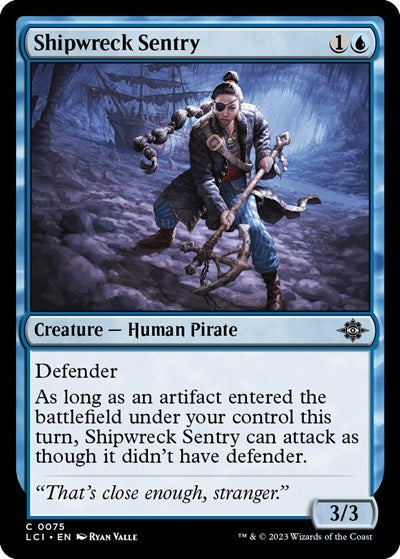 2023 Magic: The Gathering: The Lost Caverns of Ixalan (LCI) - Shipwreck Sentry (#75, Common) (, Near Mint)