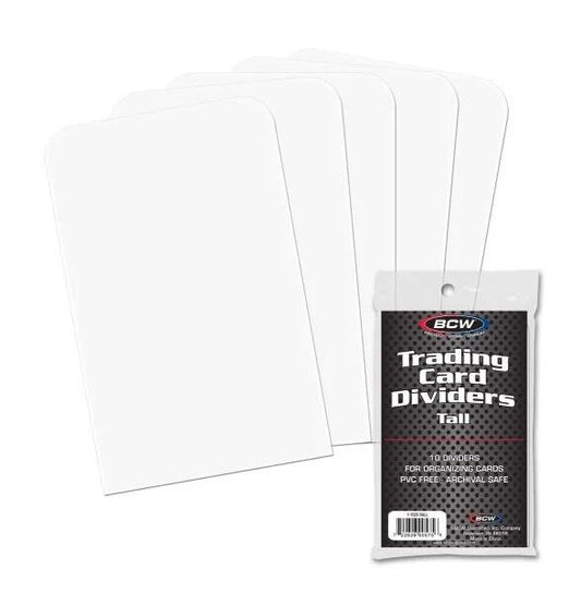 BCW Card Dividers Tall - White (10-Pack)