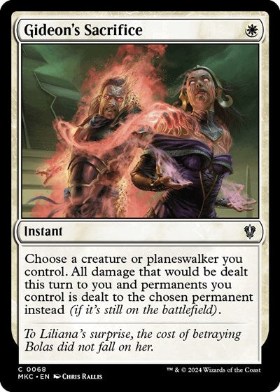 2024 Magic: The Gathering: Commander: Murders at Karlov Manor (MKC) - Gideons Sacrifice (#68, Common) (, Near Mint)