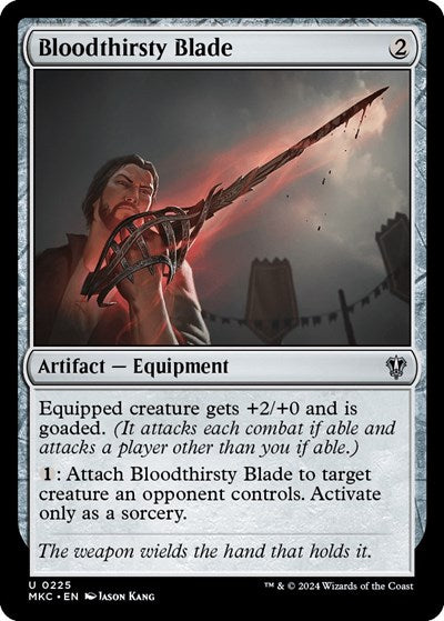 2024 Magic: The Gathering: Commander: Murders at Karlov Manor (MKC) - Bloodthirsty Blade (#225, Uncommon) (, Near Mint)