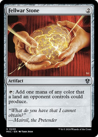 2024 Magic: The Gathering: Commander: Murders at Karlov Manor (MKC) - Fellwar Stone (#228, Uncommon) (, Near Mint)