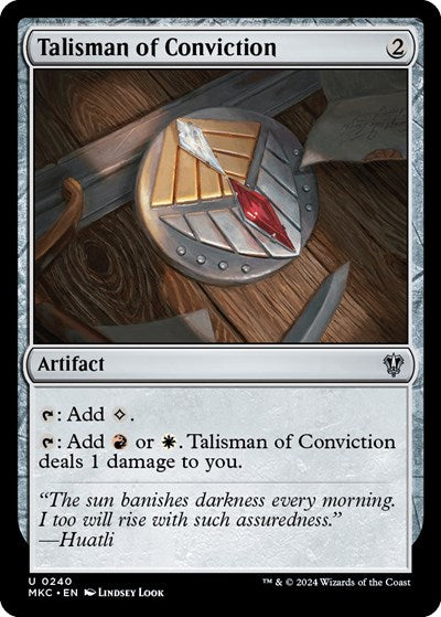 2024 Magic: The Gathering: Commander: Murders at Karlov Manor (MKC) - Talisman of Conviction (#240, Uncommon) (, Near Mint)