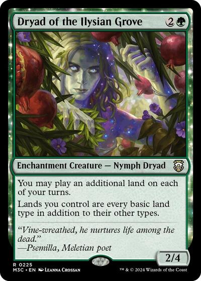 2024 Magic: The Gathering: Commander: Modern Horizons 3 (M3C) - Dryad of the Ilysian Grove (#225, Rare) (, Lightly Played)