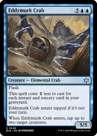 2024 Magic: The Gathering: Bloomburrow (BLB) - Eddymurk Crab (#48, Uncommon) (, Near Mint)