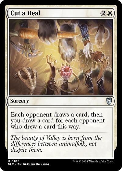 2024 Magic: The Gathering: Commander: Bloomburrow (BLC) - Cut a Deal (#105, Uncommon) (, Near Mint)