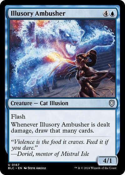 2024 Magic: The Gathering: Commander: Bloomburrow (BLC) - Illusory Ambusher (#167, Uncommon) (, Near Mint)