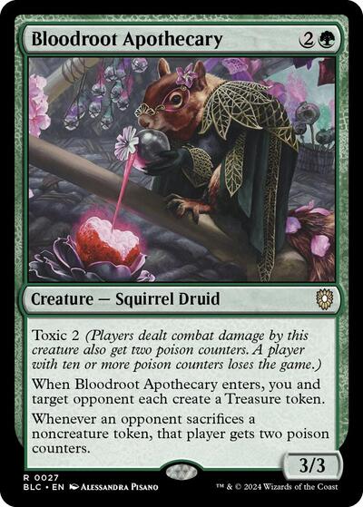 2024 Magic: The Gathering: Commander: Bloomburrow (BLC) - Bloodroot Apothecary (#27, Rare) (, Lightly Played)