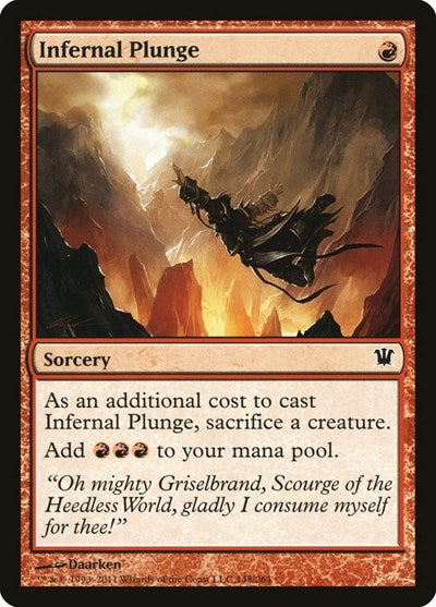 2011 Magic: The Gathering: Innistrad (ISD) - Infernal Plunge (#148, Common) (, Moderately Played)