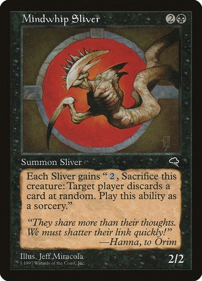 1997 Magic: The Gathering: Tempest (TMP) - Mindwhip Sliver (#145, Uncommon) (, Damaged)