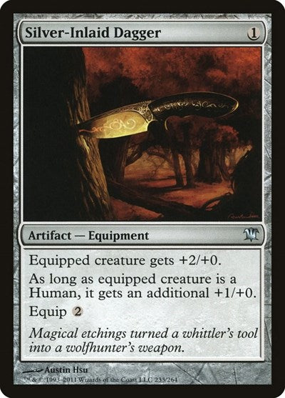 2011 Magic: The Gathering: Innistrad (ISD) - Silver Inlaid Dagger (#233, Uncommon) (, Moderately Played)