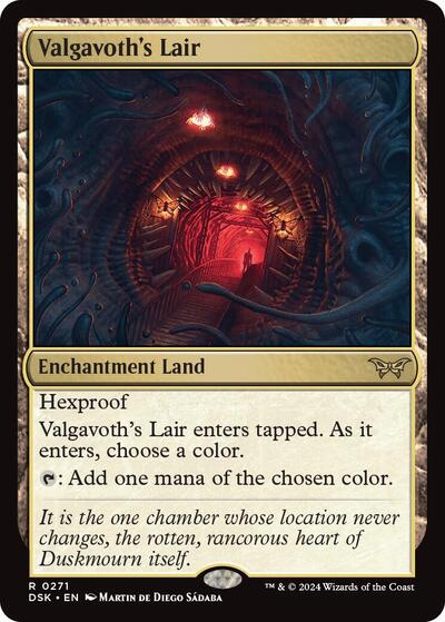 2024 Magic: The Gathering: Duskmourn: House of Horror (DSK) - Valgavoth's Lair (#271, Rare) (, Near Mint)