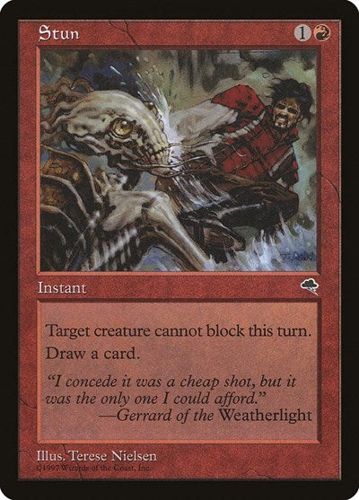 1997 Magic: The Gathering: Tempest (TMP) - Stun (#207, Common) (, Lightly Played)