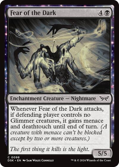 2024 Magic: The Gathering: Duskmourn: House of Horror (DSK) - Fear of the Dark (#98, Common) (, Near Mint)