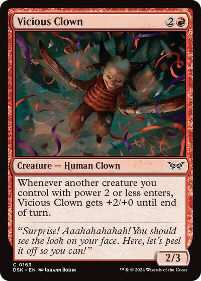 2024 Magic: The Gathering: Duskmourn: House of Horror (DSK) - Vicious Clown (#163, Common) (, Near Mint)