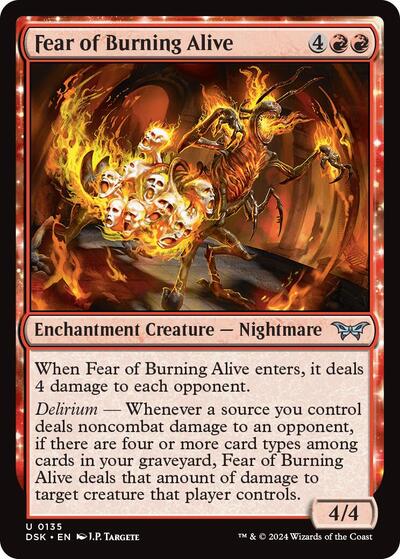 2024 Magic: The Gathering: Duskmourn: House of Horror (DSK) - Fear of Burning Alive (#135, Uncommon) (, Near Mint)
