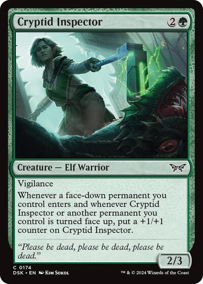 2024 Magic: The Gathering: Duskmourn: House of Horror (DSK) - Cryptid Inspector (#174, Common) (, Lightly Played)