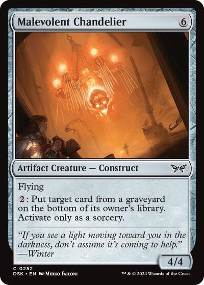 2024 Magic: The Gathering: Duskmourn: House of Horror (DSK) - Malevolent Chandelier (#252, Common) (, Near Mint)