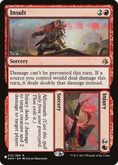 2026 Magic: The Gathering: The List Reprints (LIST) - Insult // Injury (#213/269, Rare) (, Near Mint)