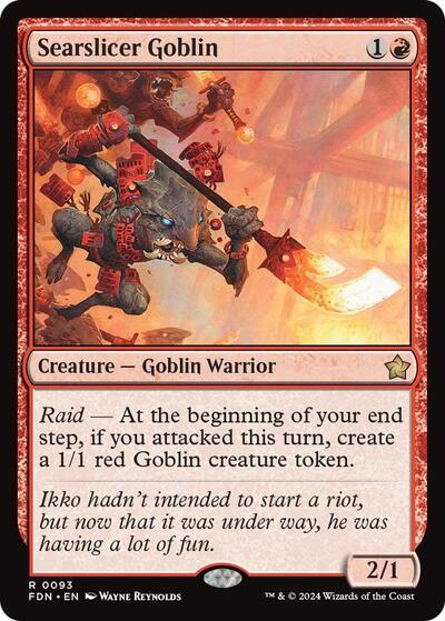 2024 Magic: The Gathering: Foundations (FDN) - Searslicer Goblin (#93, Rare) (, Lightly Played)