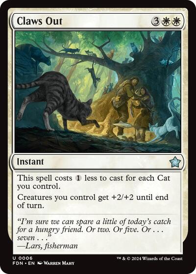 2024 Magic: The Gathering: Foundations (FDN) - Claws Out (#6, Uncommon) (, Near Mint)