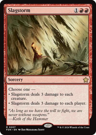2024 Magic: The Gathering: Foundations (FDN) - Slagstorm (#207, Rare) (, Near Mint)