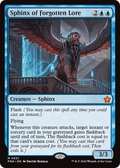 2024 Magic: The Gathering: Foundations (FDN) - Sphinx of Forgotten Lore (#51, Mythic Rare) (, Near Mint)