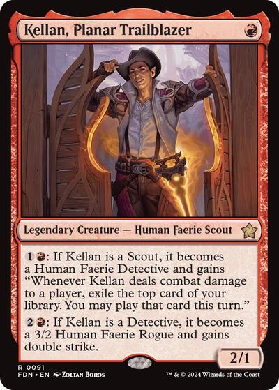 2024 Magic: The Gathering: Foundations (FDN) - Kellan, Planar Trailblazer (#91, Rare) (, Lightly Played)