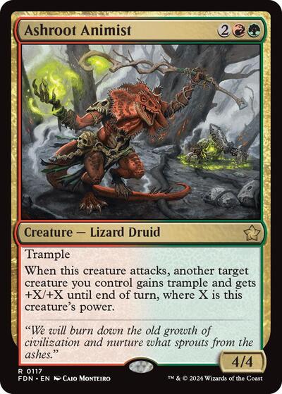 2024 Magic: The Gathering: Foundations (FDN) - Ashroot Animist (#117, Rare) (, Lightly Played)