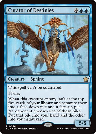 2024 Magic: The Gathering: Foundations (FDN) - Curator of Destinies (#34, Rare) (, Lightly Played)