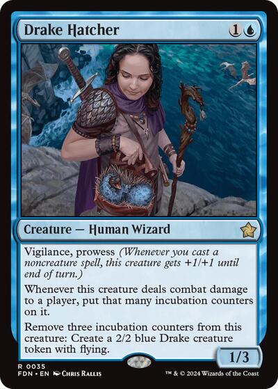2024 Magic: The Gathering: Foundations (FDN) - Drake Hatcher (#35, Rare) (, Lightly Played)