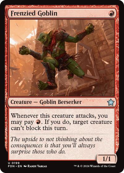 2024 Magic: The Gathering: Foundations (FDN) - Frenzied Goblin (#199, Uncommon) (, Near Mint)