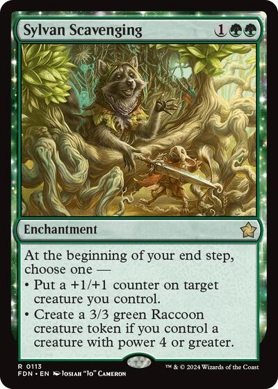2024 Magic: The Gathering: Foundations (FDN) - Sylvan Scavenging (#113, Rare) (, Moderately Played)