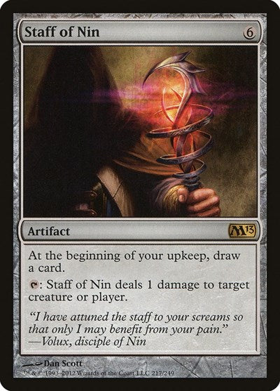 2012 Magic: The Gathering: Magic 2013 (M13) (M13) - Staff of Nin (#217, Rare) (, Lightly Played)