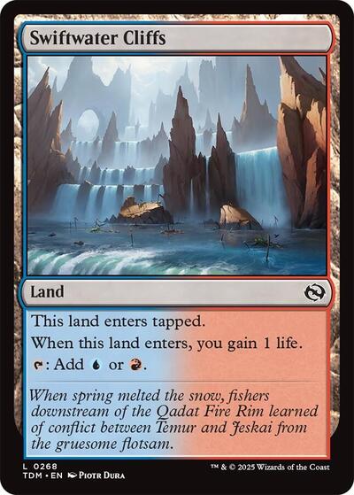 2025 Magic: The Gathering: Tarkir: Dragonstorm (TDM) - Swiftwater Cliffs (#268, Land) (, Lightly Played)