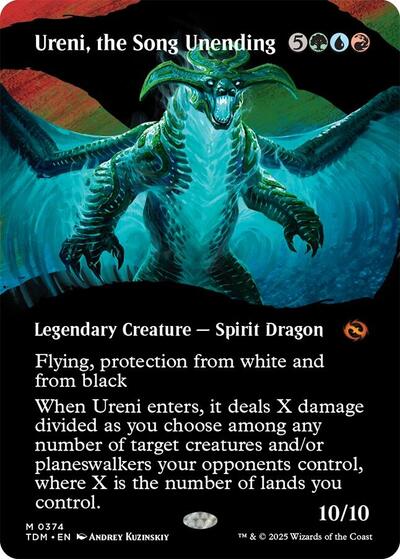 2025 Magic: The Gathering: Tarkir: Dragonstorm (TDM) - Ureni, the Song Unending (Borderless) (#374, Mythic Rare) (, Lightly Played)