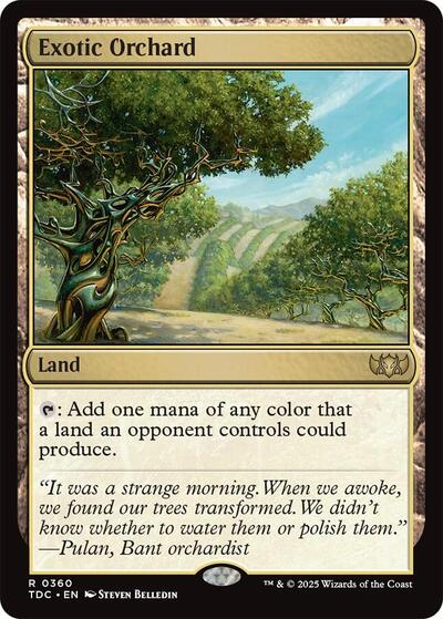 2025 Magic: The Gathering: Commander: Tarkir: Dragonstorm (TDC) - Exotic Orchard (#360, Rare) (, Lightly Played)